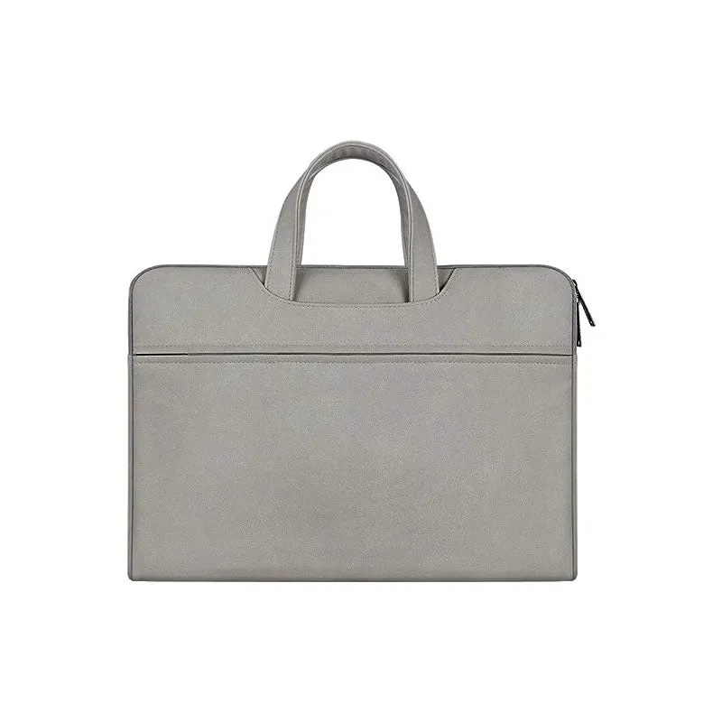 15 Inch Waterproof Pu Leather Zipper Portable Strap Laptop Bag Xf0762