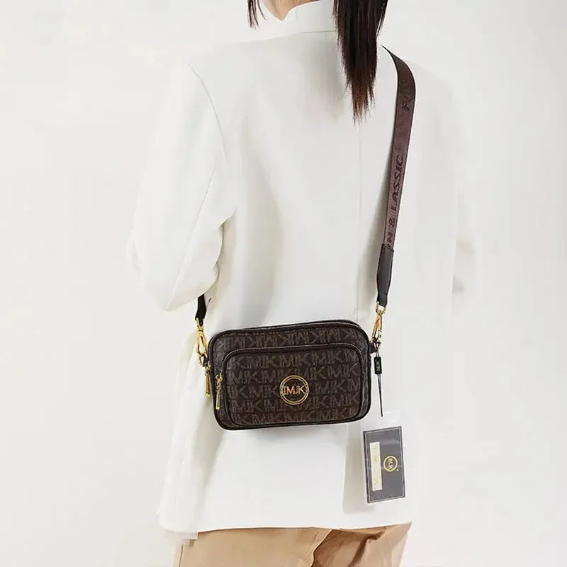 2024 Vintage Shoulder Bag Women Printed Letter Crossbody Chest Bag With Adjustable Strap Designer Luxury Soft Leather Waist Pack
