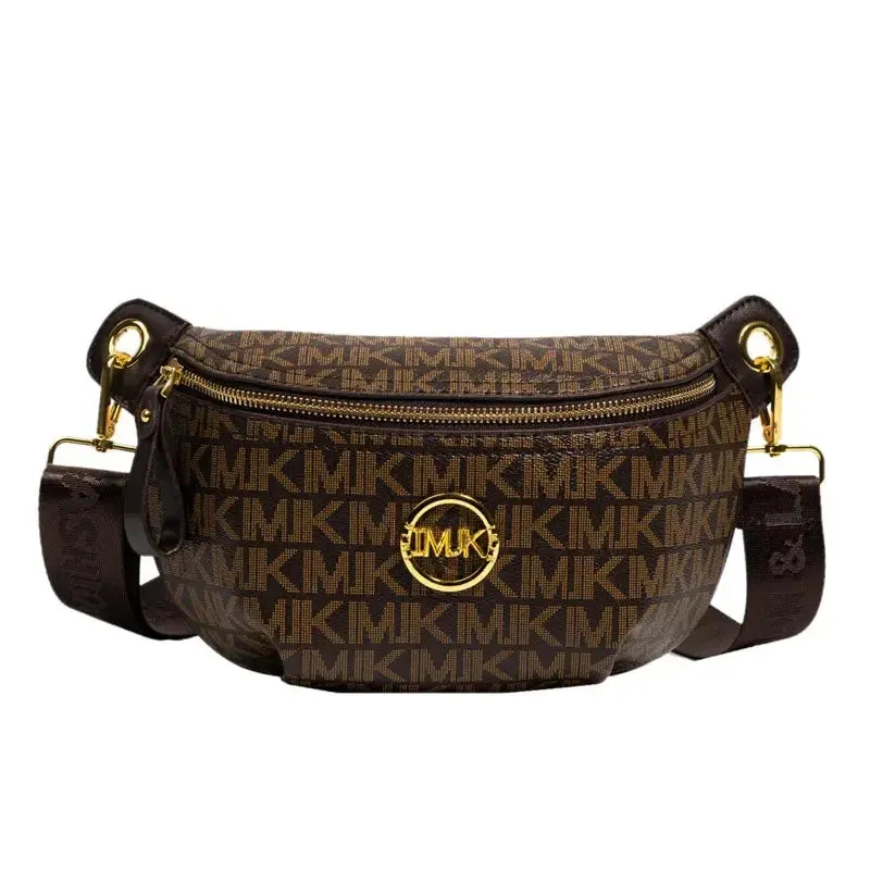 2024 Vintage Shoulder Bag Women Printed Letter Crossbody Chest Bag With Adjustable Strap Designer Luxury Soft Leather Waist Pack