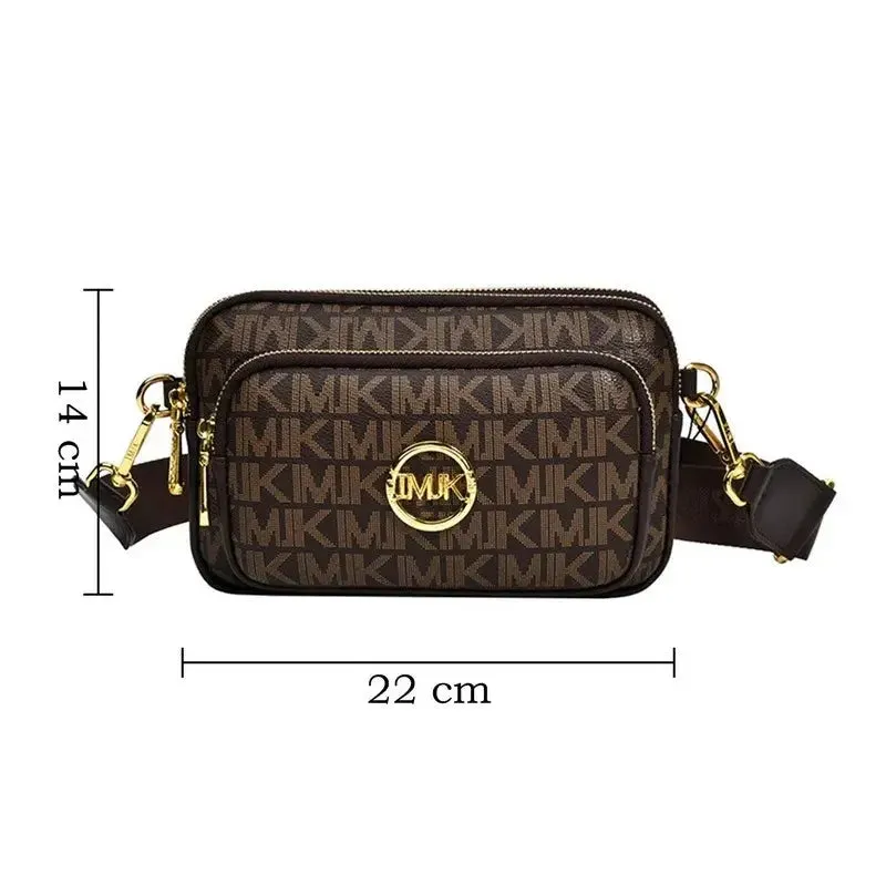 2024 Vintage Shoulder Bag Women Printed Letter Crossbody Chest Bag With Adjustable Strap Designer Luxury Soft Leather Waist Pack