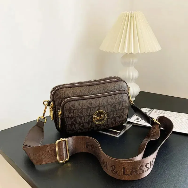 2024 Vintage Shoulder Bag Women Printed Letter Crossbody Chest Bag With Adjustable Strap Designer Luxury Soft Leather Waist Pack
