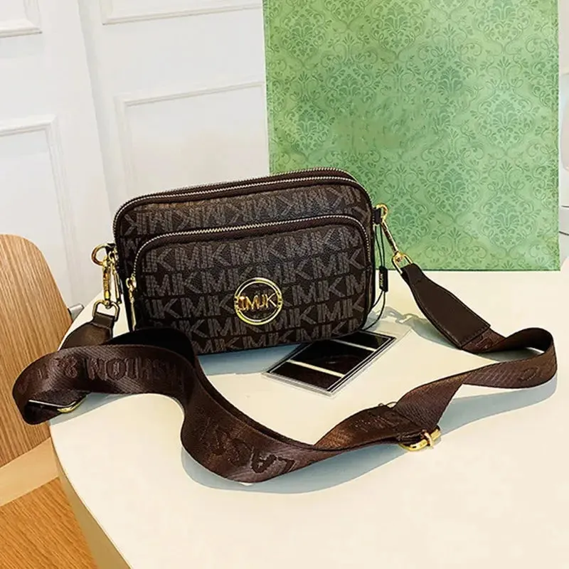 2024 Vintage Shoulder Bag Women Printed Letter Crossbody Chest Bag With Adjustable Strap Designer Luxury Soft Leather Waist Pack