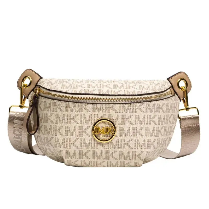 2024 Vintage Shoulder Bag Women Printed Letter Crossbody Chest Bag With Adjustable Strap Designer Luxury Soft Leather Waist Pack