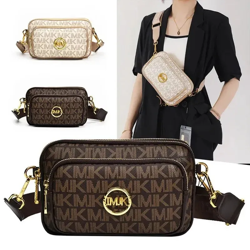 2024 Vintage Shoulder Bag Women Printed Letter Crossbody Chest Bag With Adjustable Strap Designer Luxury Soft Leather Waist Pack