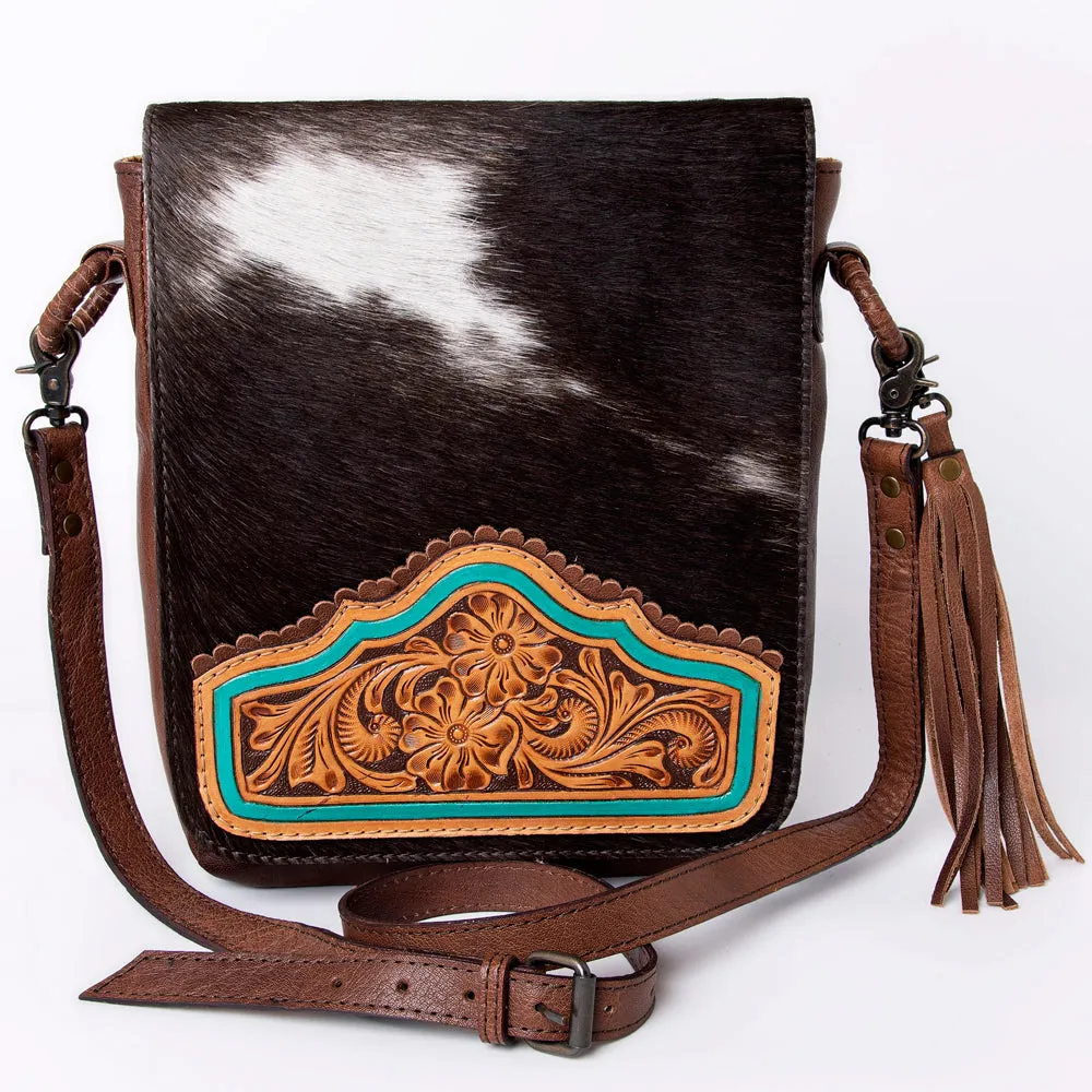 ADBG939 American Darling Hand Tooled Hair On Genuine Leather Women Bag Western Handbag Purse