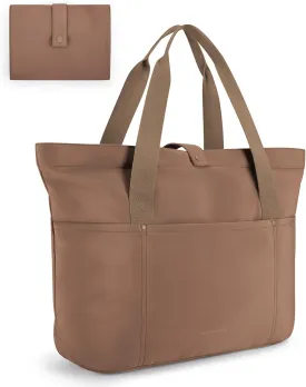 BAGSMART Tote Bag for Women, Foldable Tote Bag With Zipper Travel Large Shoulder Bag Handbag for Work-16.5''l X 6''wx 14''h