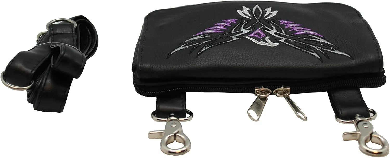 Blue Egale Hip Purse For Women Leather Leg Purse Thigh Bag Waist Pack For Women Our Motorcycle Leg Bag Makes A Great Leather Belt Pouch For Day Trips