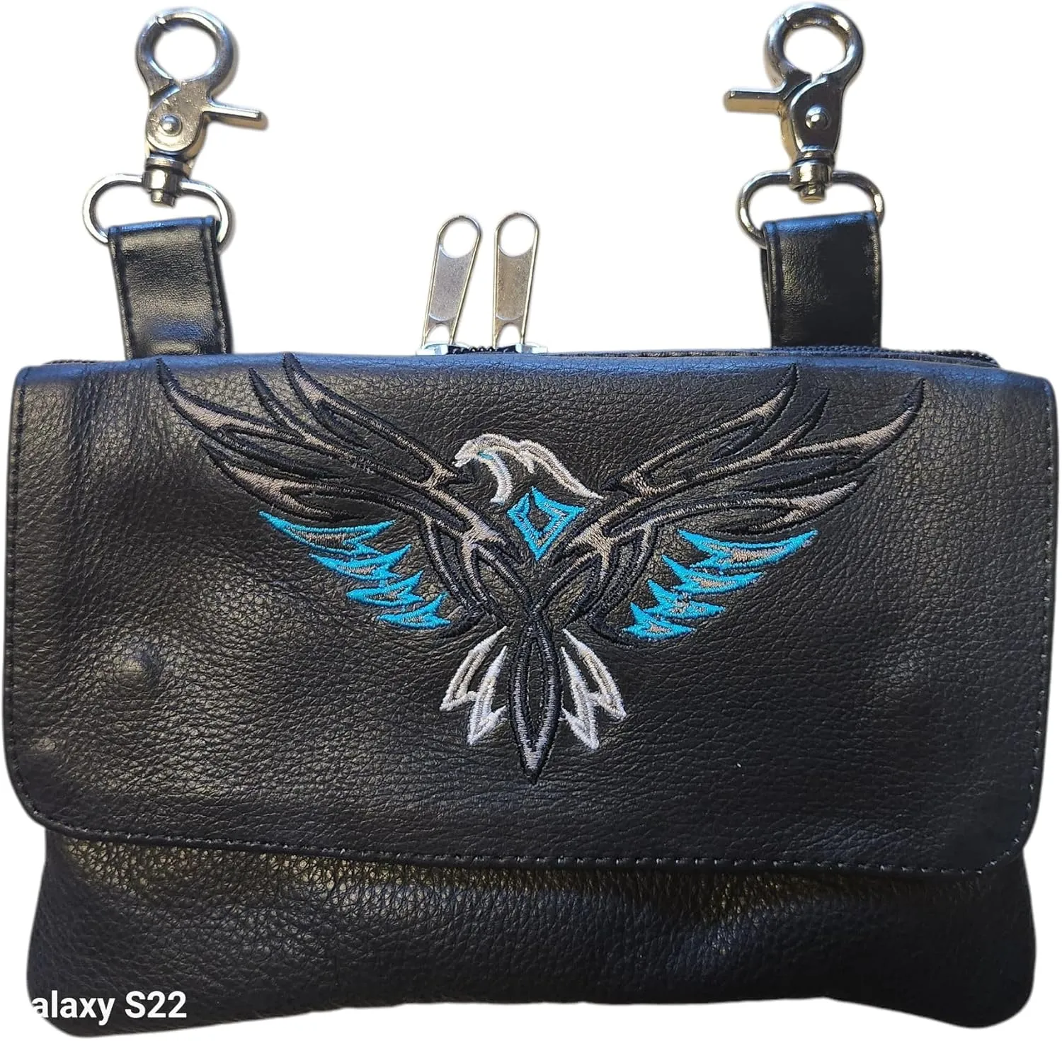 Blue Egale Hip Purse For Women Leather Leg Purse Thigh Bag Waist Pack For Women Our Motorcycle Leg Bag Makes A Great Leather Belt Pouch For Day Trips
