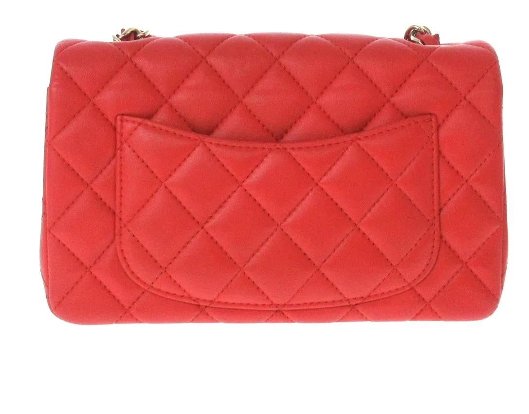Chanel mini timeless red bag