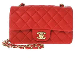 Chanel mini timeless red bag