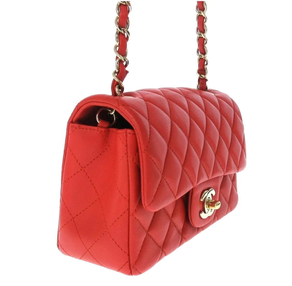 Chanel mini timeless red bag