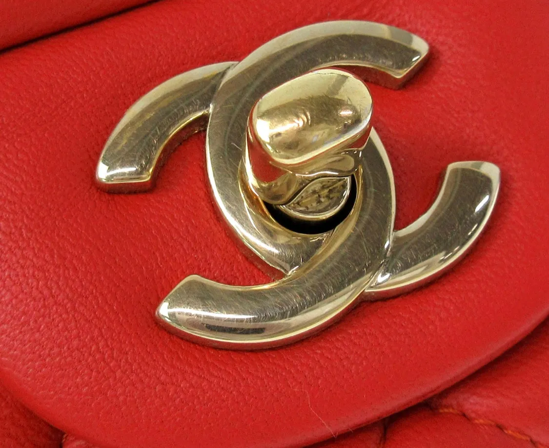 Chanel mini timeless red bag