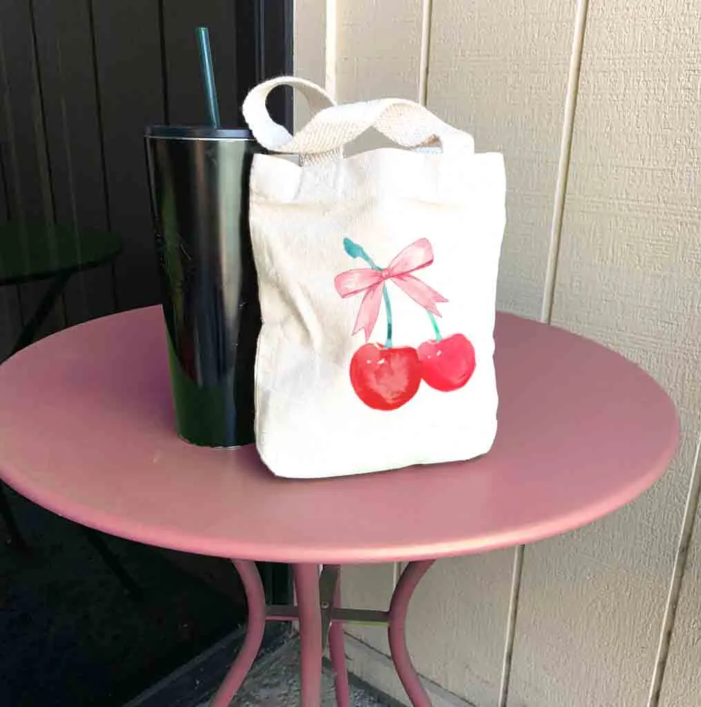 Cherries and Bows Mini Bag - Sold as set of 2