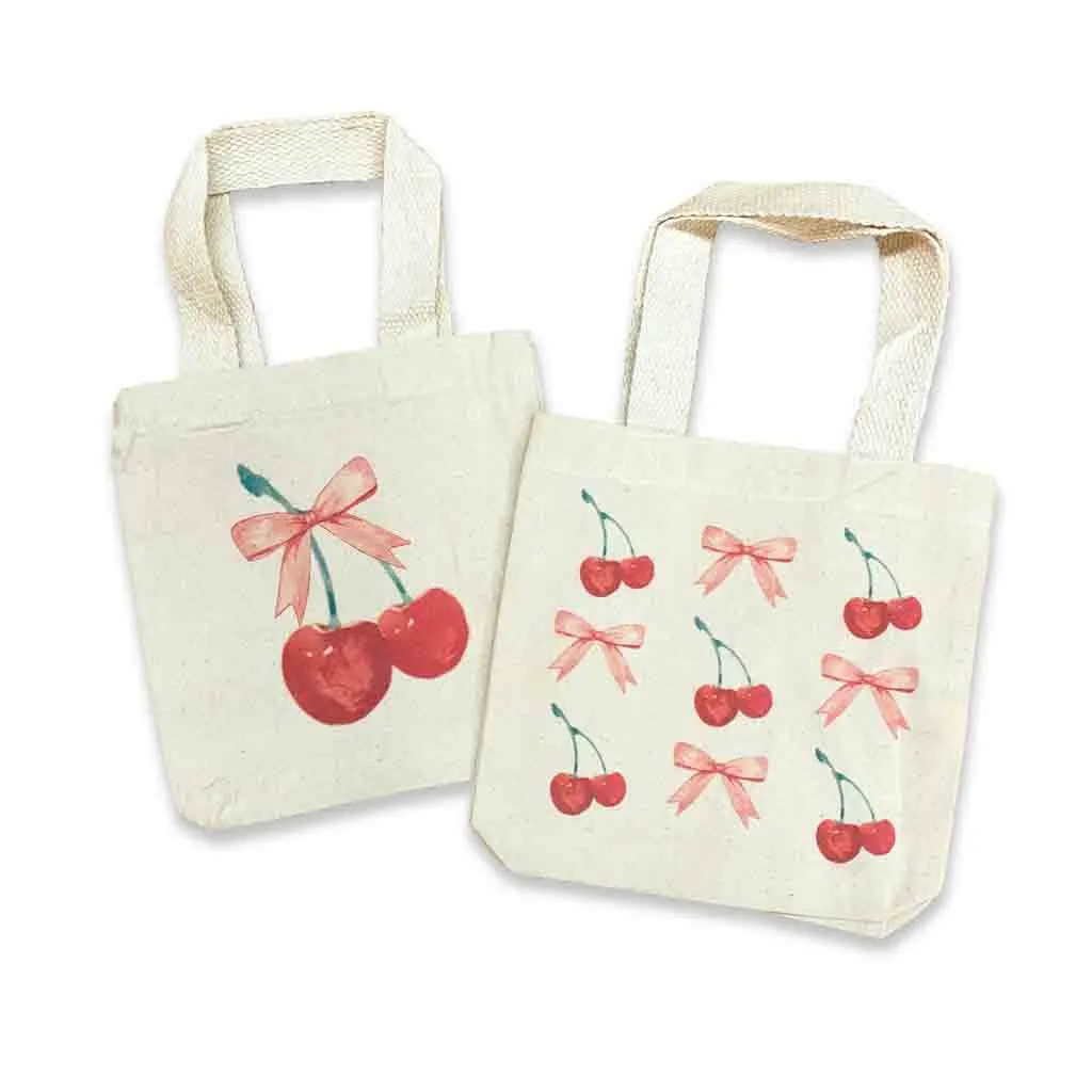 Cherries and Bows Mini Bag - Sold as set of 2