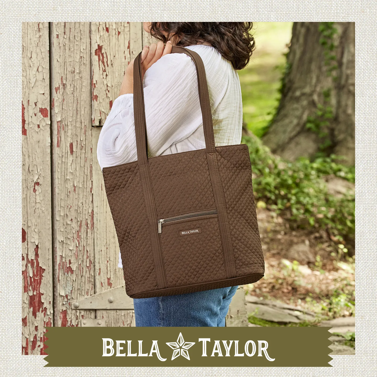 Chocolate Microfiber Large Shoulder Tote