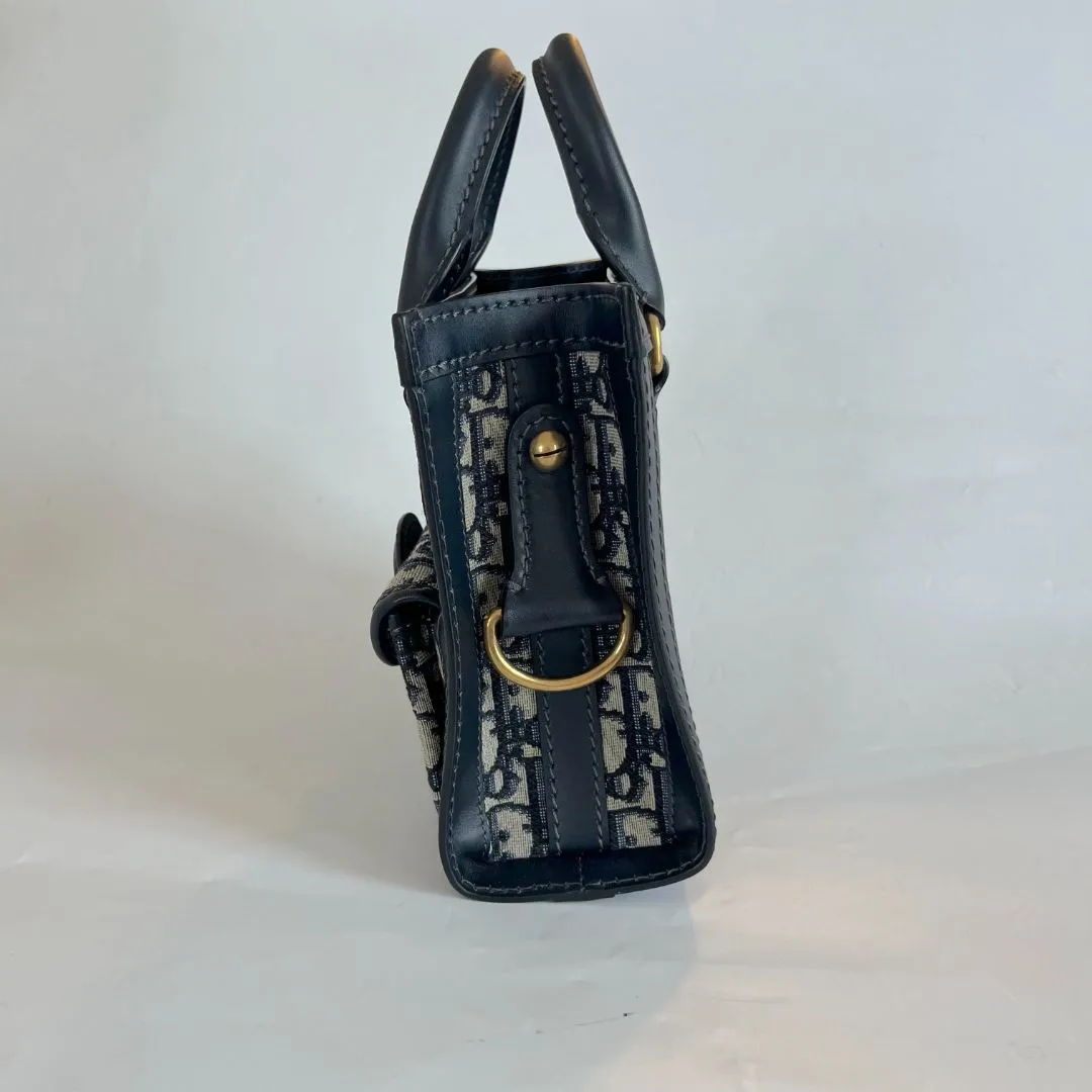 Christian Dior Oblique Mini Tote Bag Blue