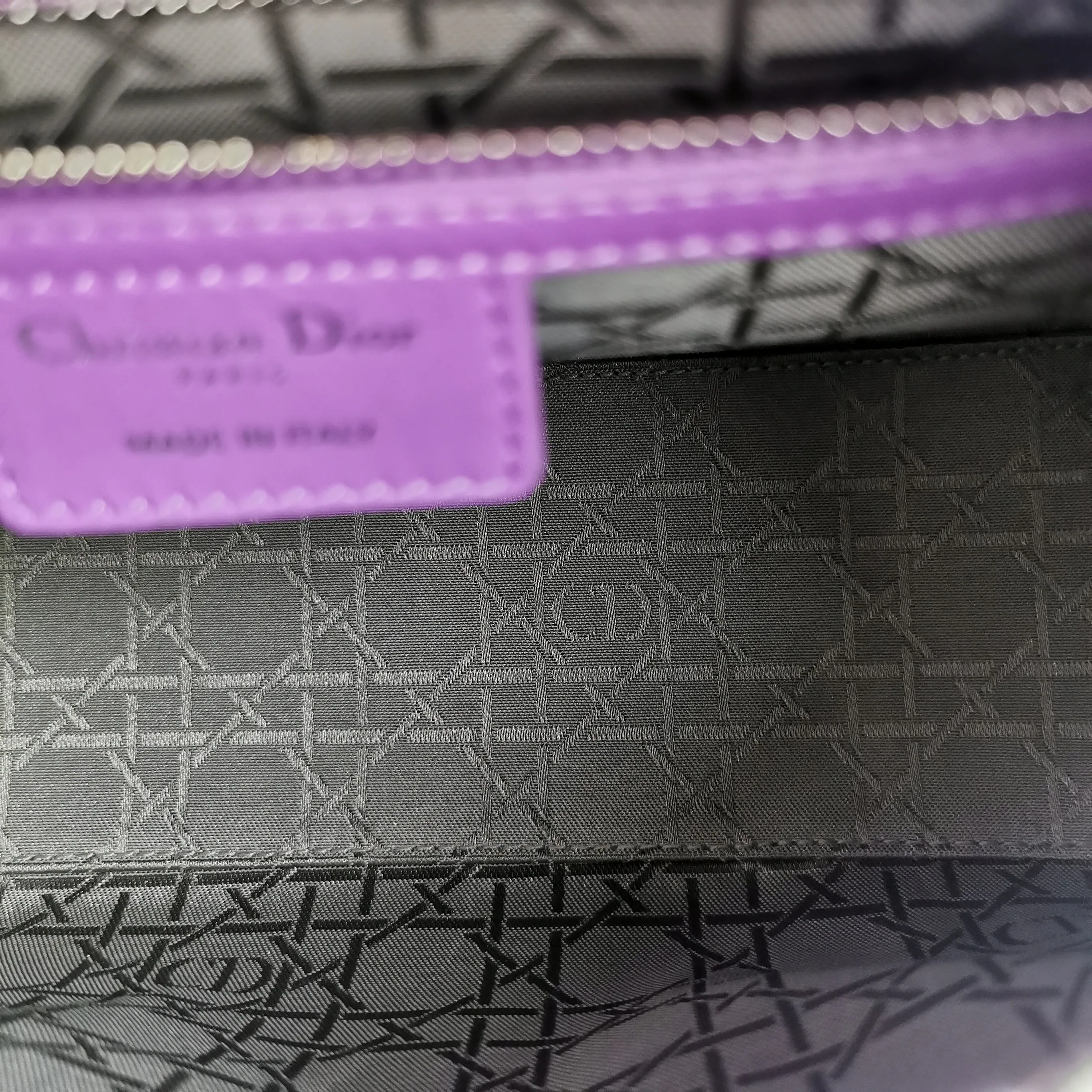 Dior Lady Dior Medium Purple Cannage Sillver