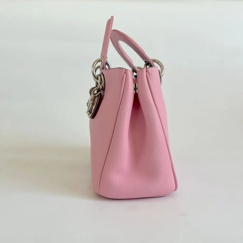 Dior Pink Leather Mini Diorissimo Tote