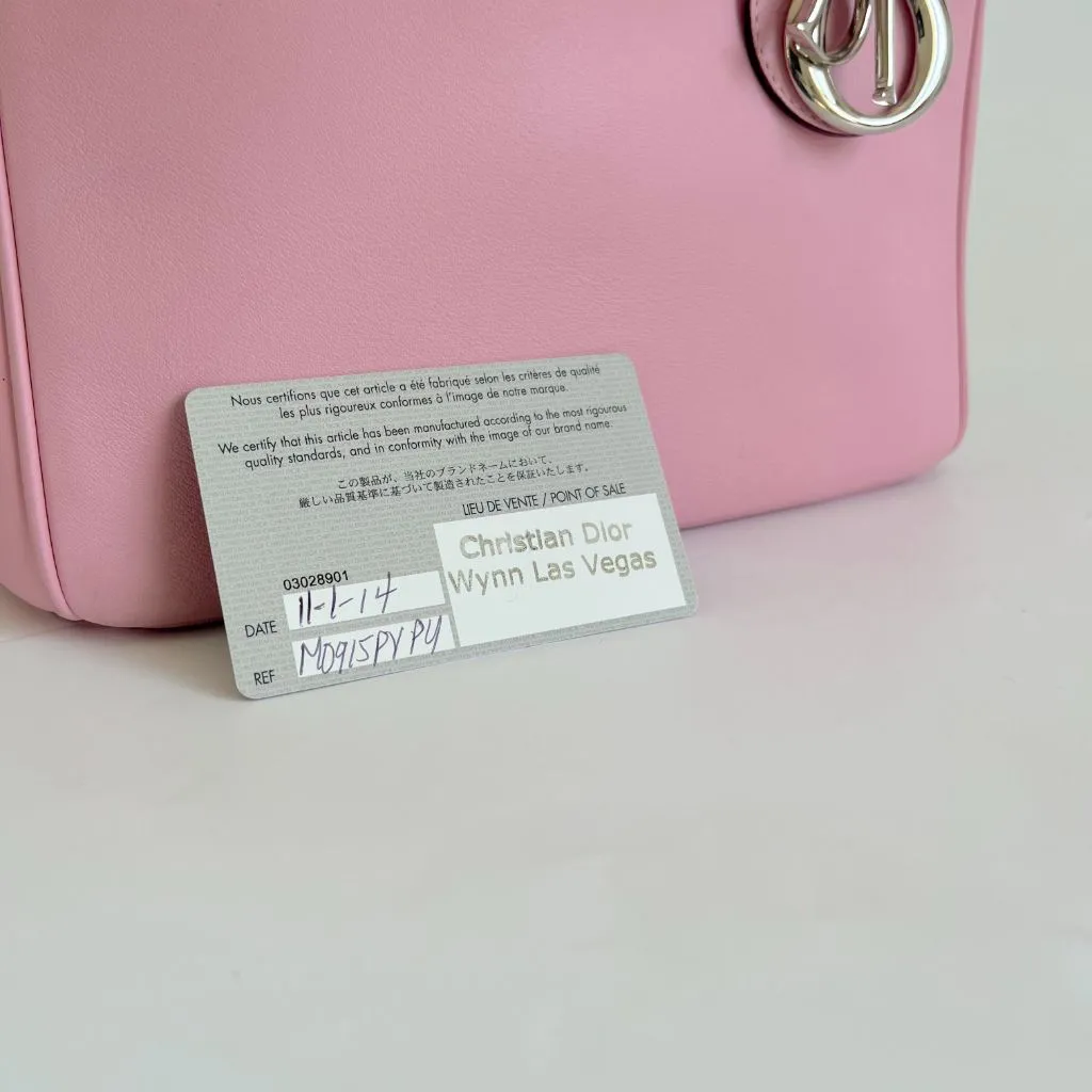 Dior Pink Leather Mini Diorissimo Tote