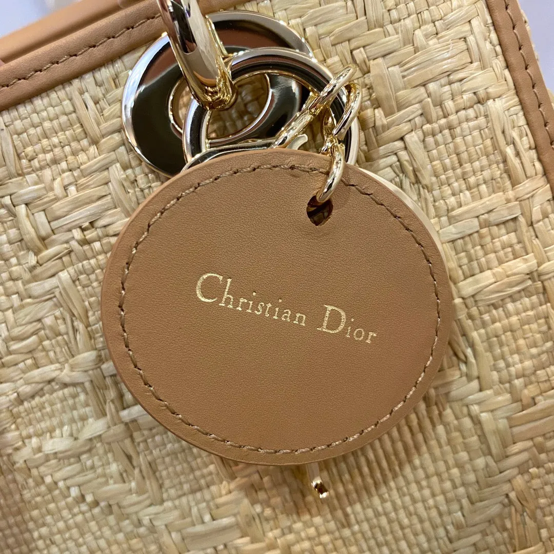 DR229 LADY DR Bag Natural Cannage Raffia / HIGHEST QUALITY VERSION
