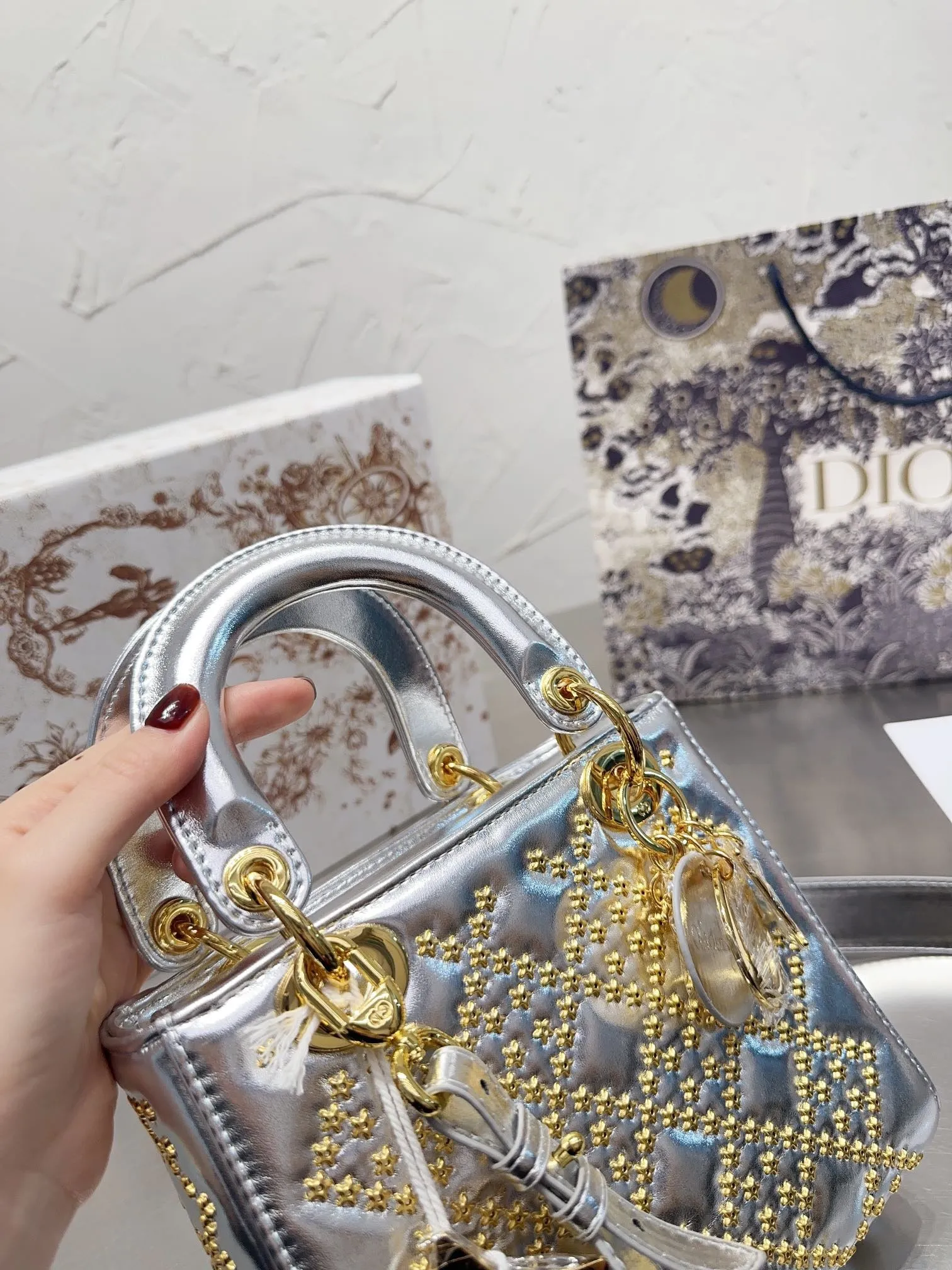 DR257 Small Lady Dior My ABCDior Bag / 7.9x7inch