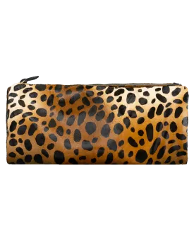 Foldover Leopard Clutch