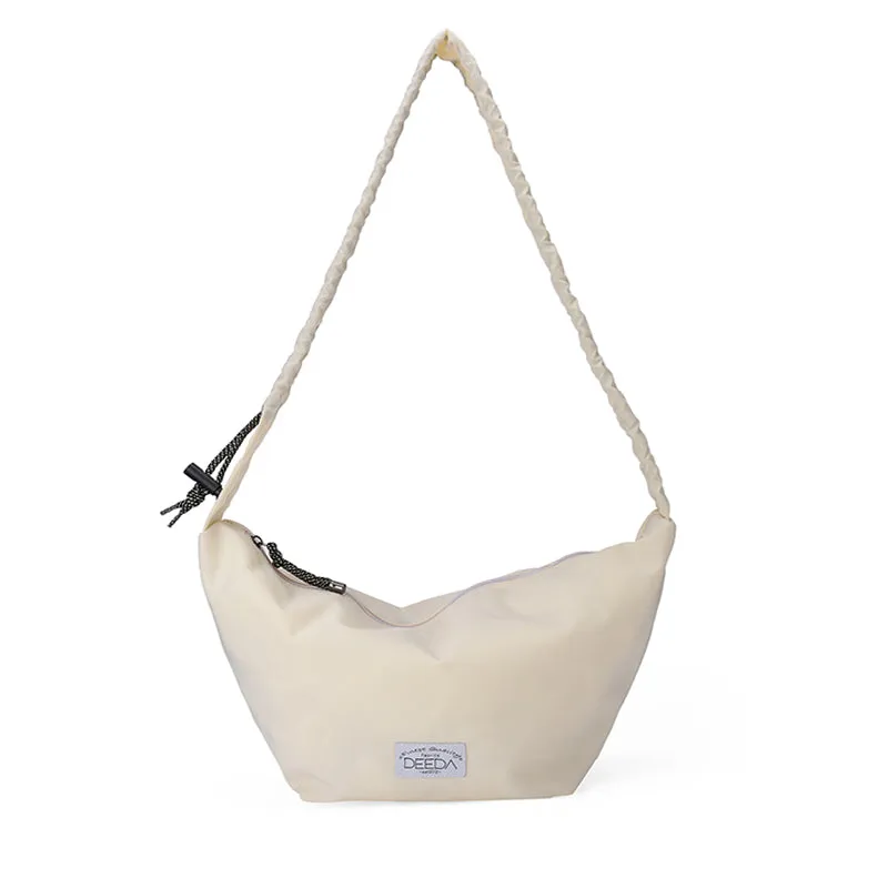 FRILLY HOBO BAG - BEIGE