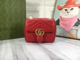 GC542 GG Marmont Mini Shoulder Bag /  7"W x 5.9"H x 3.1"D