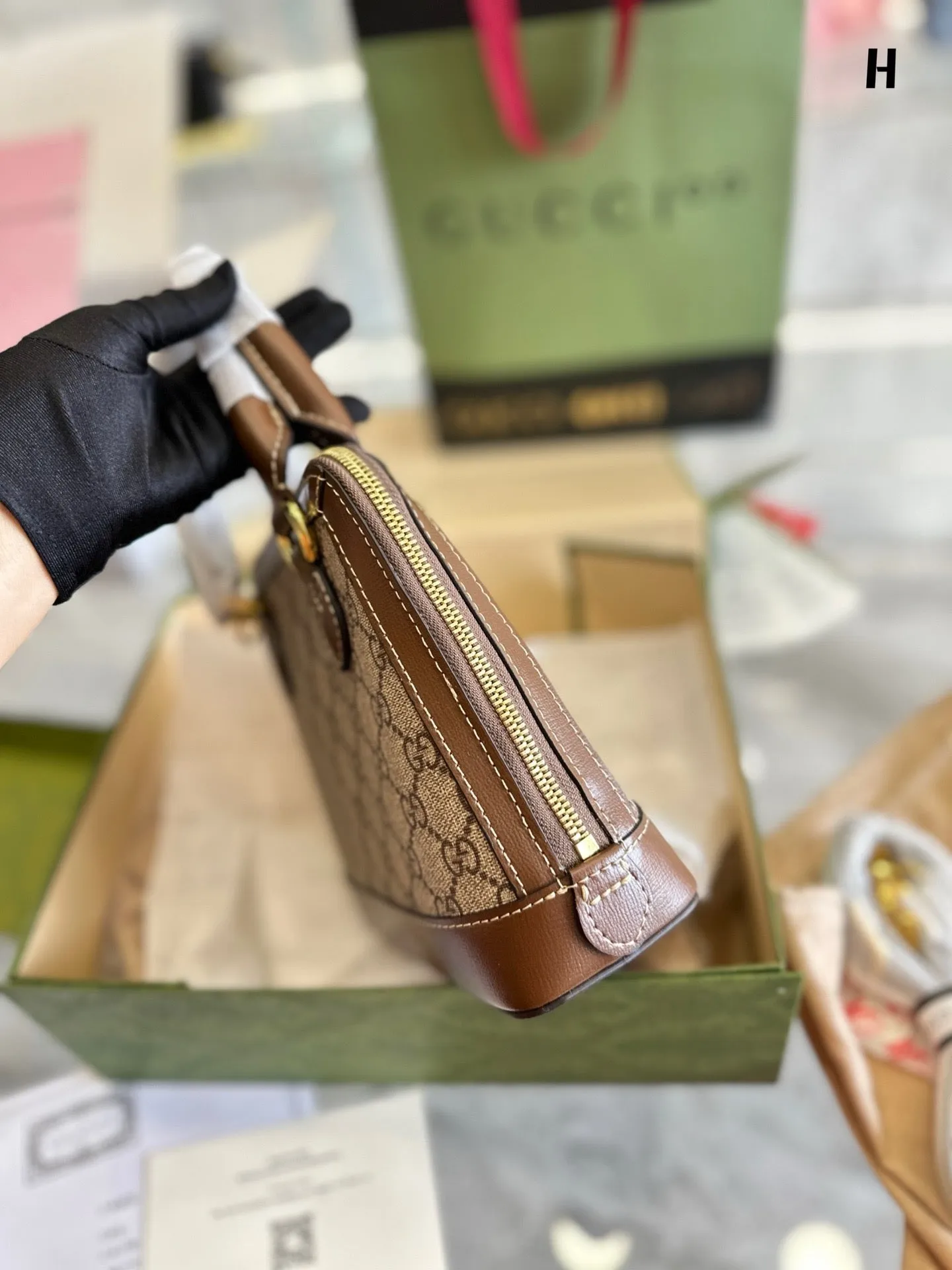 GC634 Gucci Horsebit 1955 Mini/Small Top Handle Bag