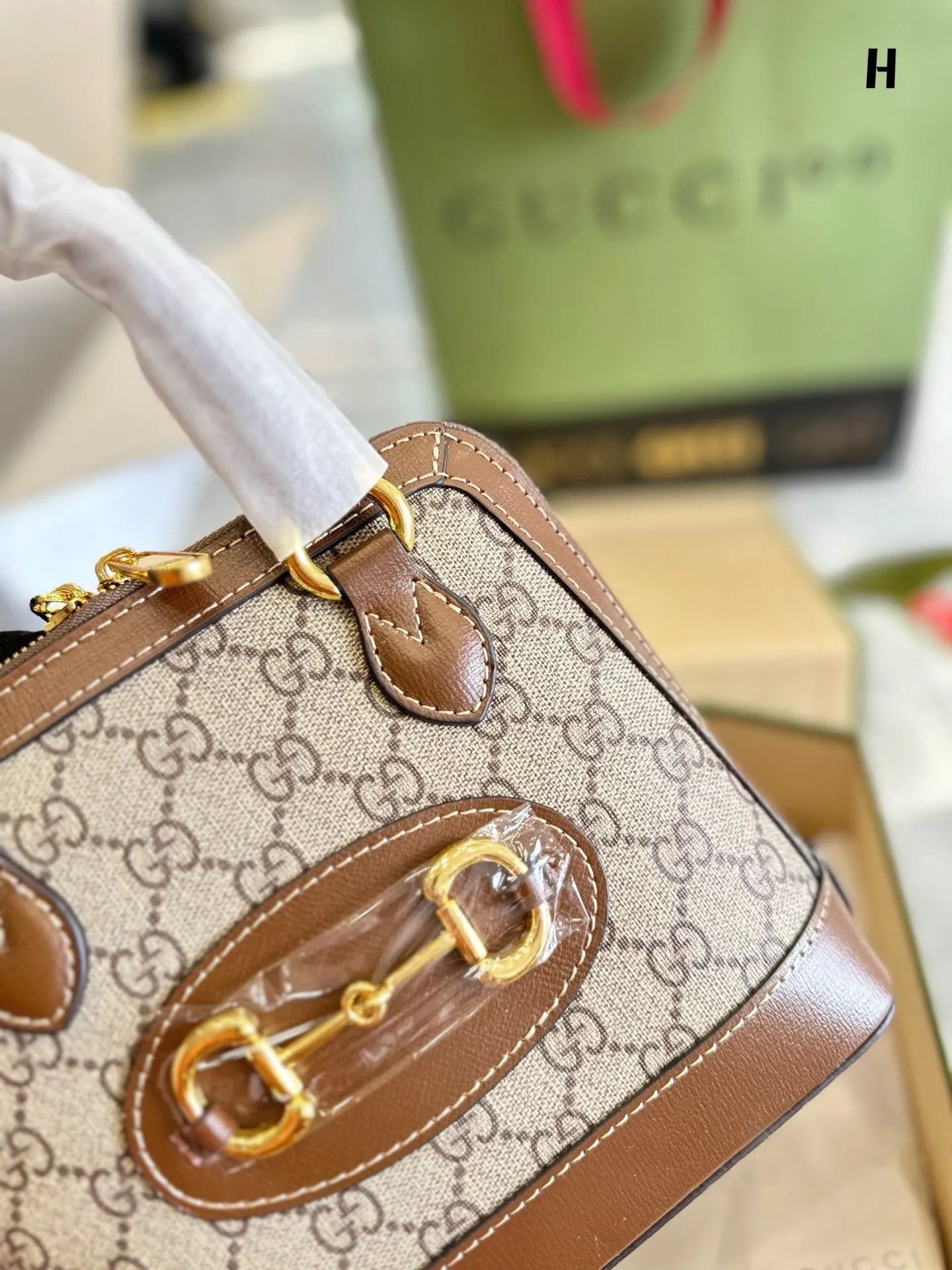 GC634 Gucci Horsebit 1955 Mini/Small Top Handle Bag