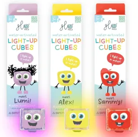 Glo Pals Water-Activated Light-Up Cubes Bundle for Sensory Play (Wacky Wild West  Purple, Yellow   Red)