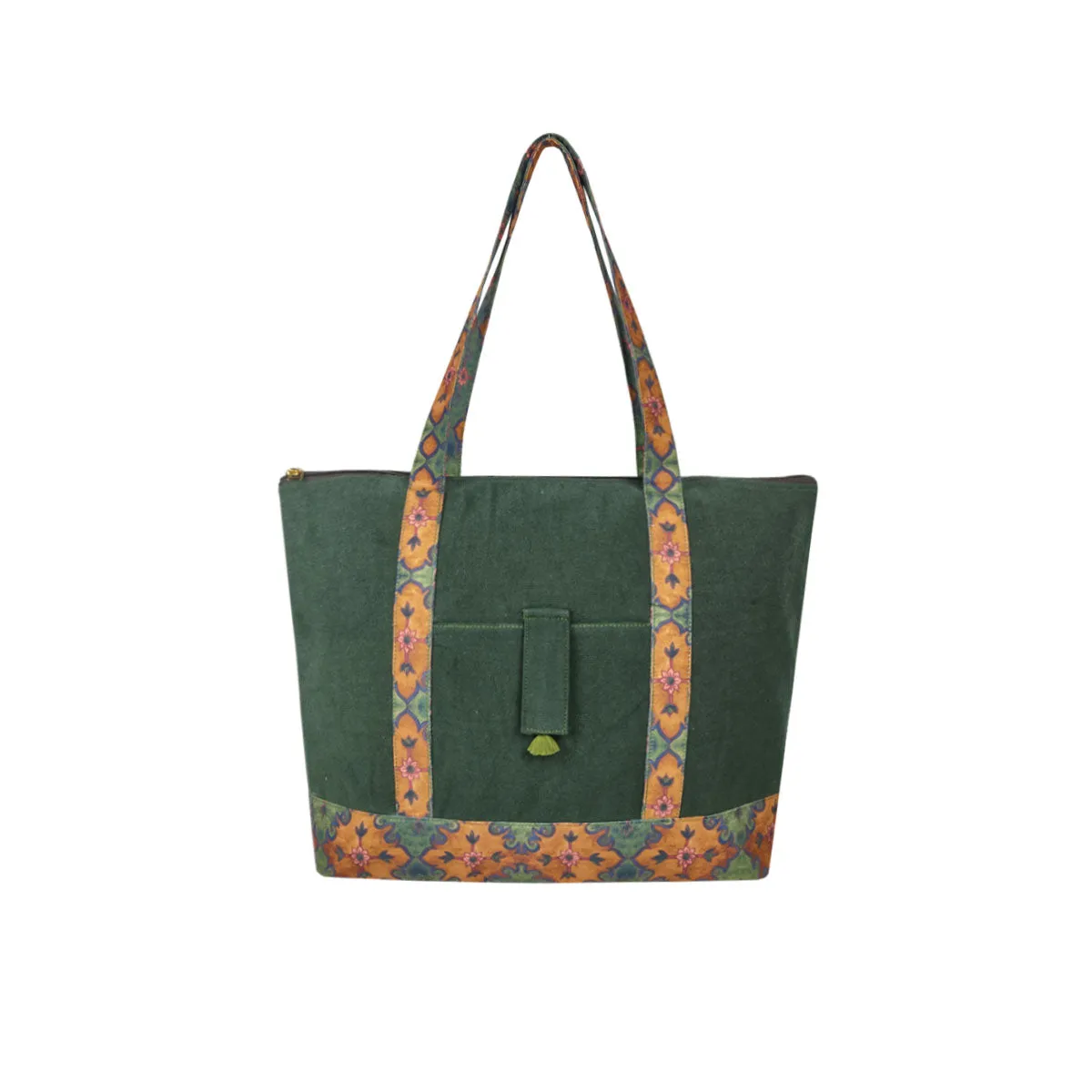 Green Mughal Large Tote Bag