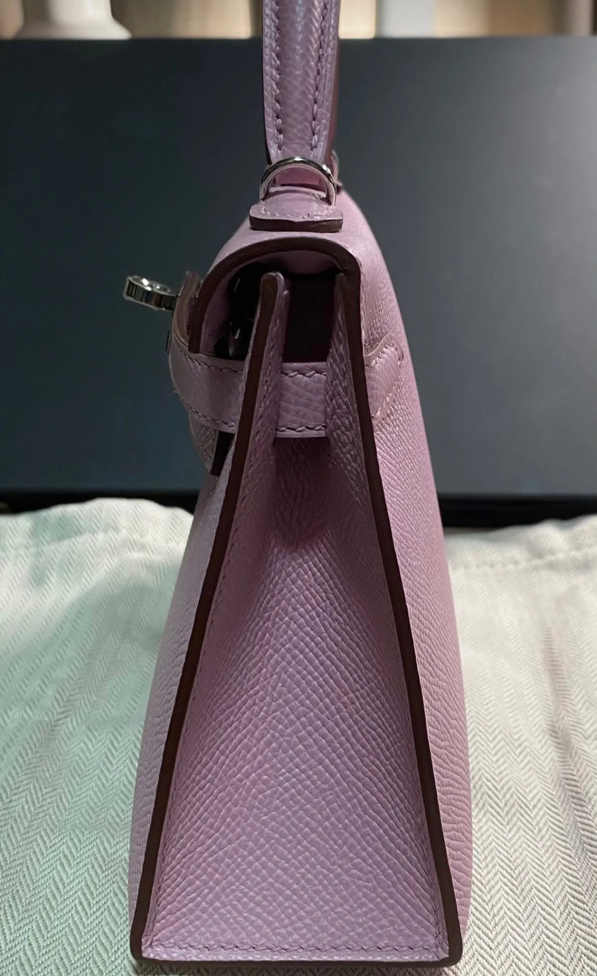 Hermès Mini Kelly Mauve Sylvestre
