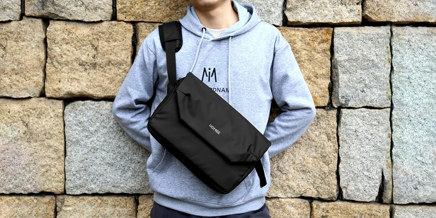 HOMIEE Messenger Bag, Waterproof Crossbody Bag Shoulder Bag with Laptop Compartment