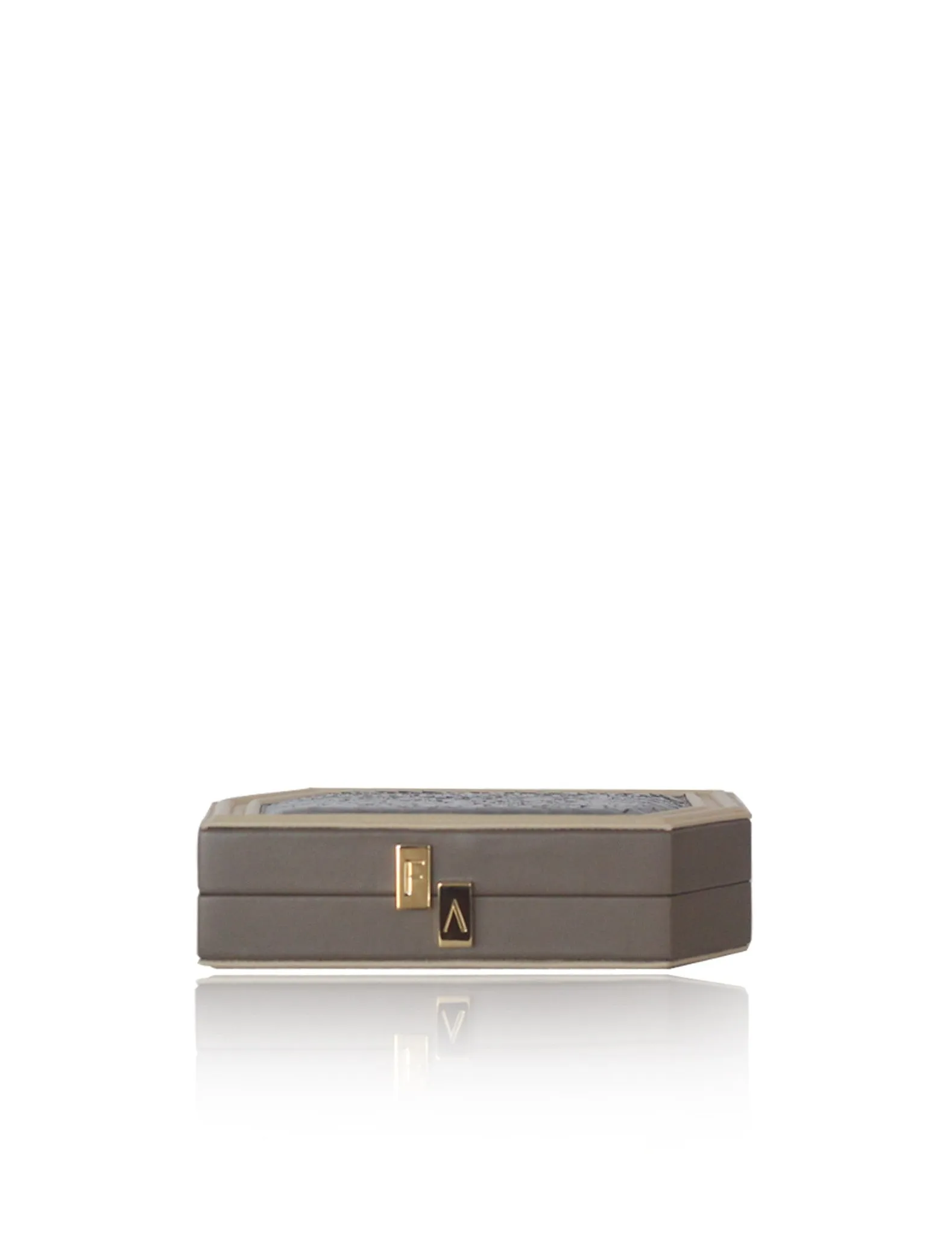 Kaki & Gold Dust Edith Clutch
