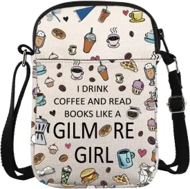 KUIYAI TV Show Merchandise Crossbody Bag Coffee Lover Gift Inspired Messenger Bag Lukes Diner Gift For Movie Fans