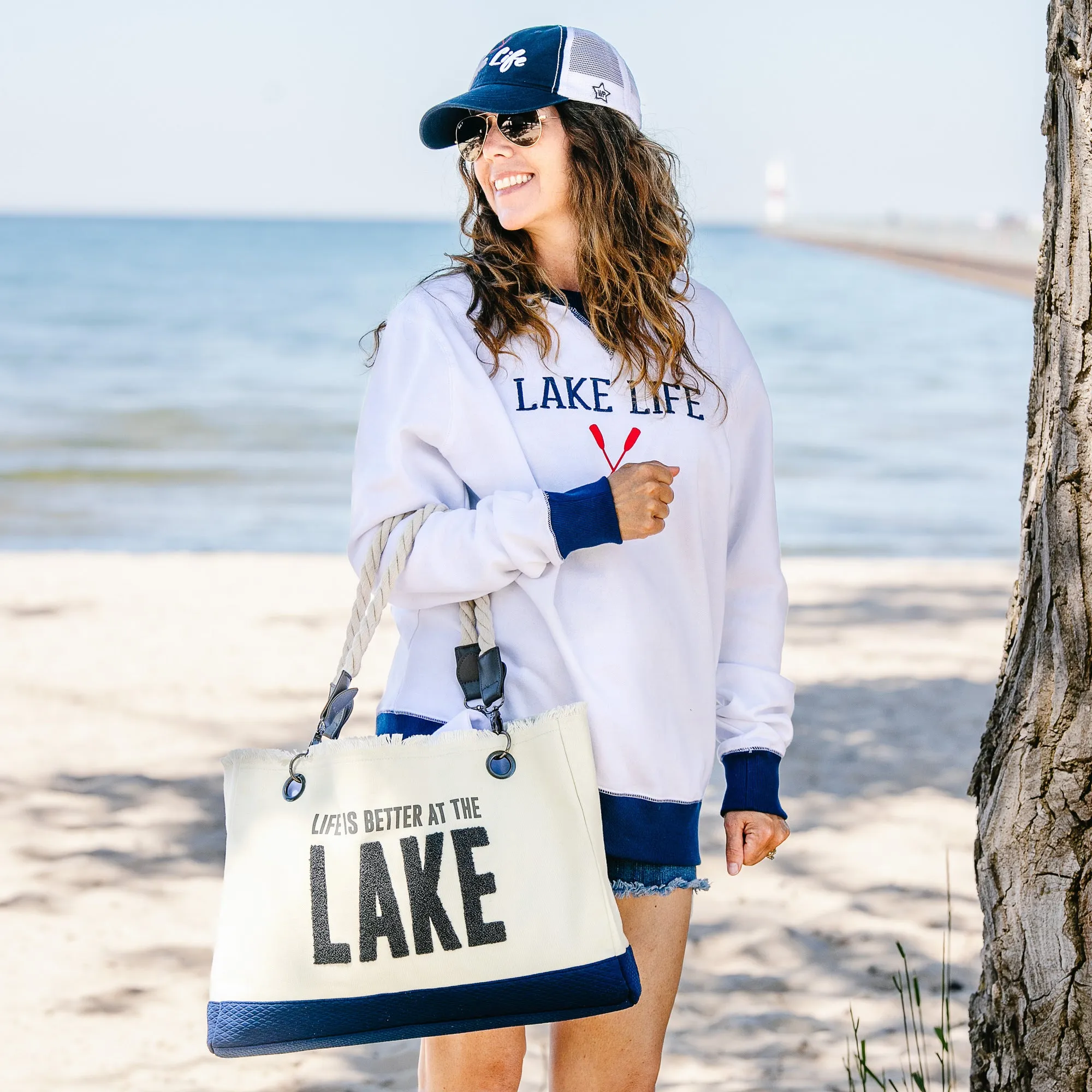 Lake 21" x 12" Canvas Tote