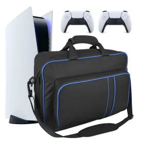 Linkstyle Carrying Case for PS5, Large Capacity Travel Storage Bag Organizer for Playstation 5 Digital Edition Accessories, Black