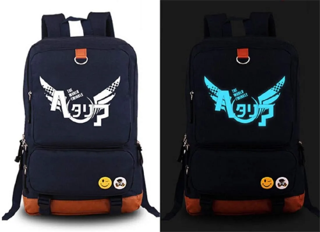 Luminous Casual Axis Powers Hetalia Backpack Daypack Laptop Student Bag School Bag Rucksack Book Bag (blue 2)