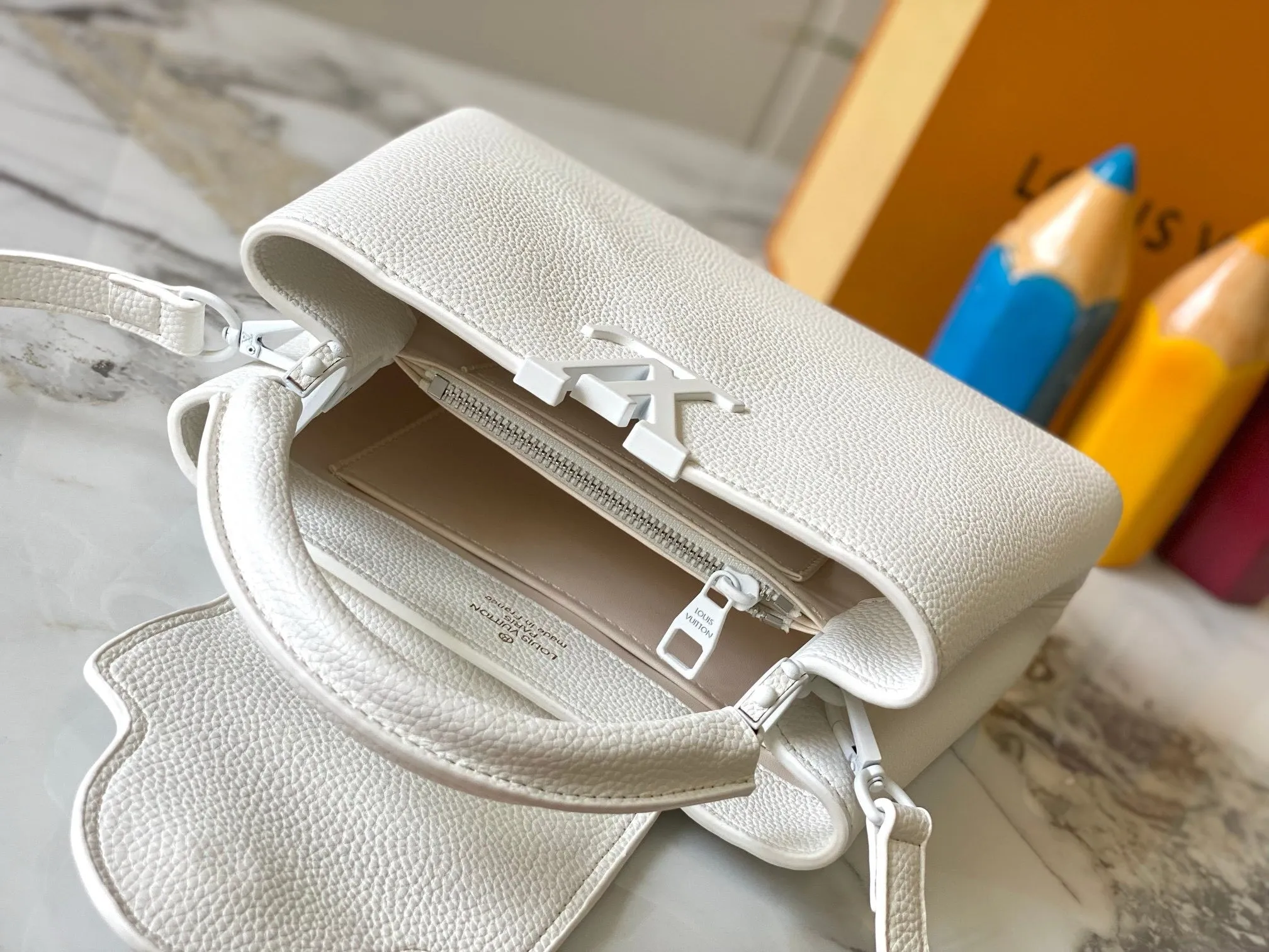 LV Capucines In Matte Taurillon Leather Bag