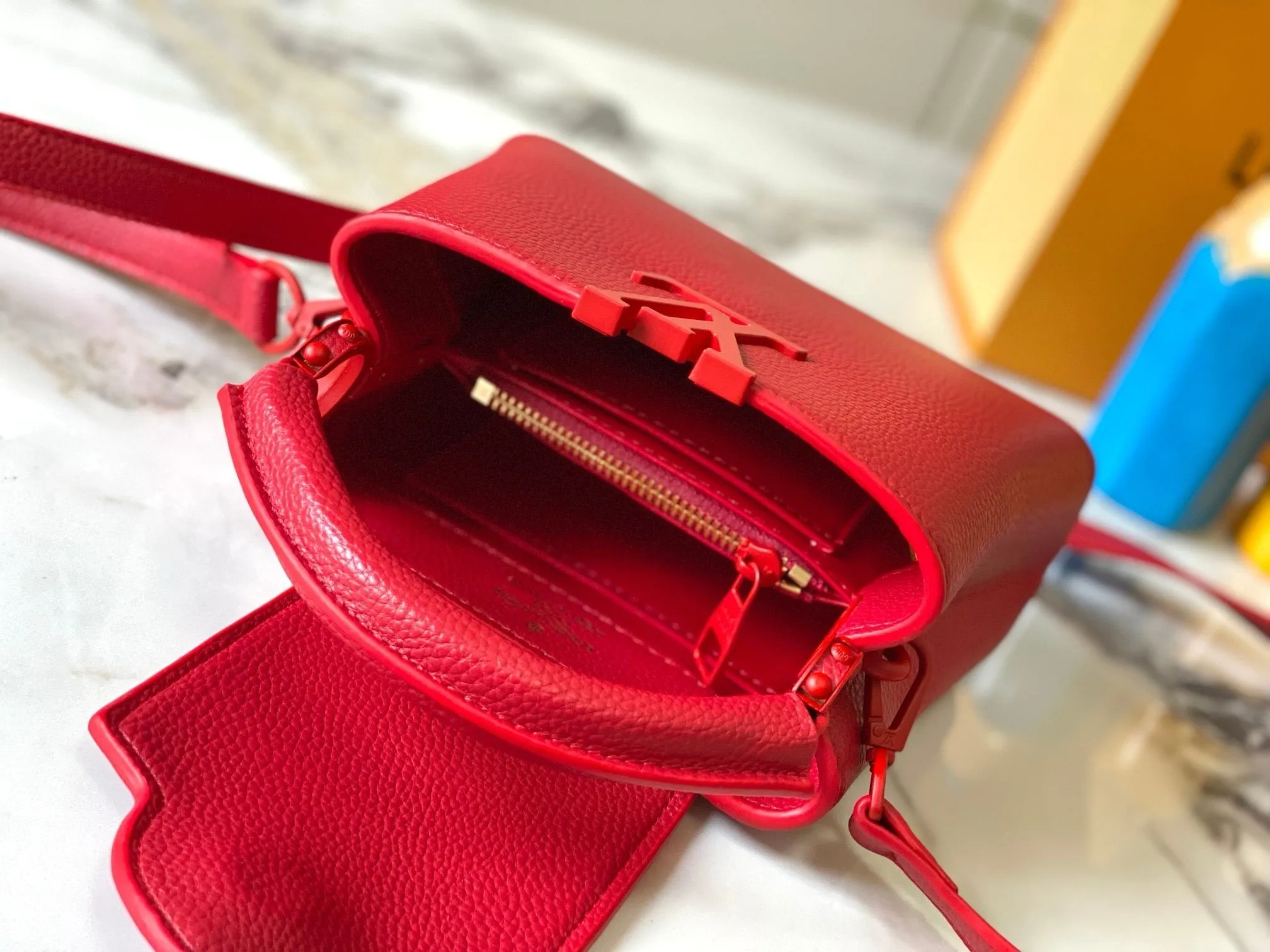 LV Capucines In Matte Taurillon Leather Bag
