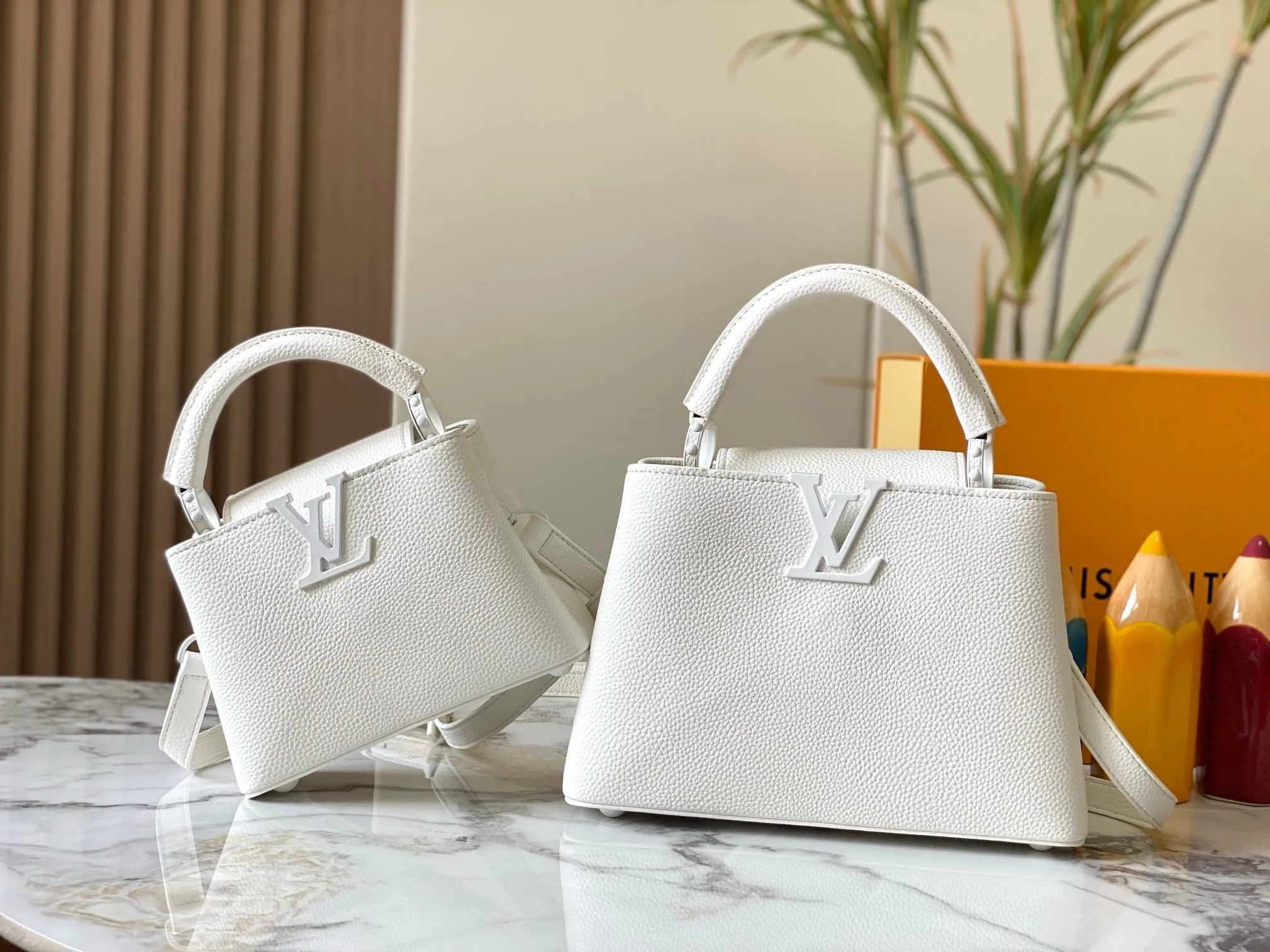 LV Capucines In Matte Taurillon Leather Bag
