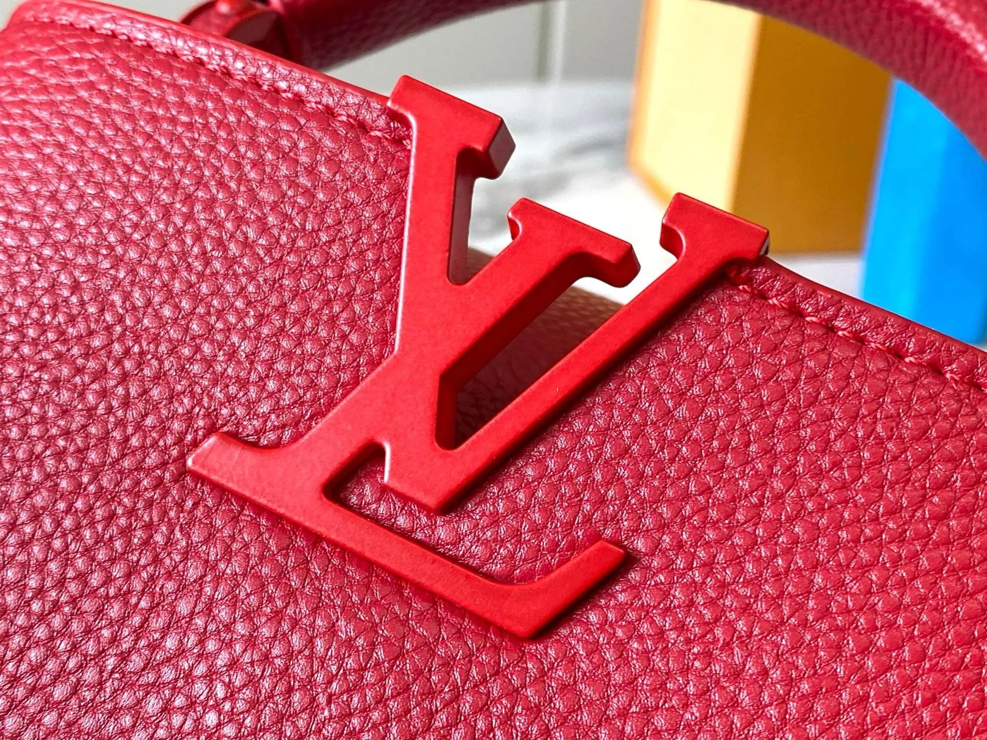 LV Capucines In Matte Taurillon Leather Bag