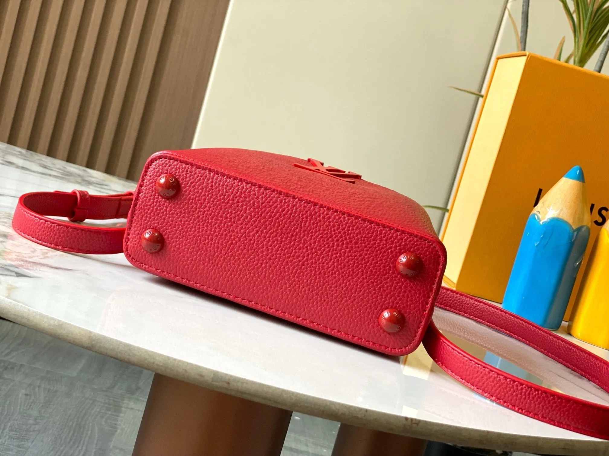 LV Capucines In Matte Taurillon Leather Bag