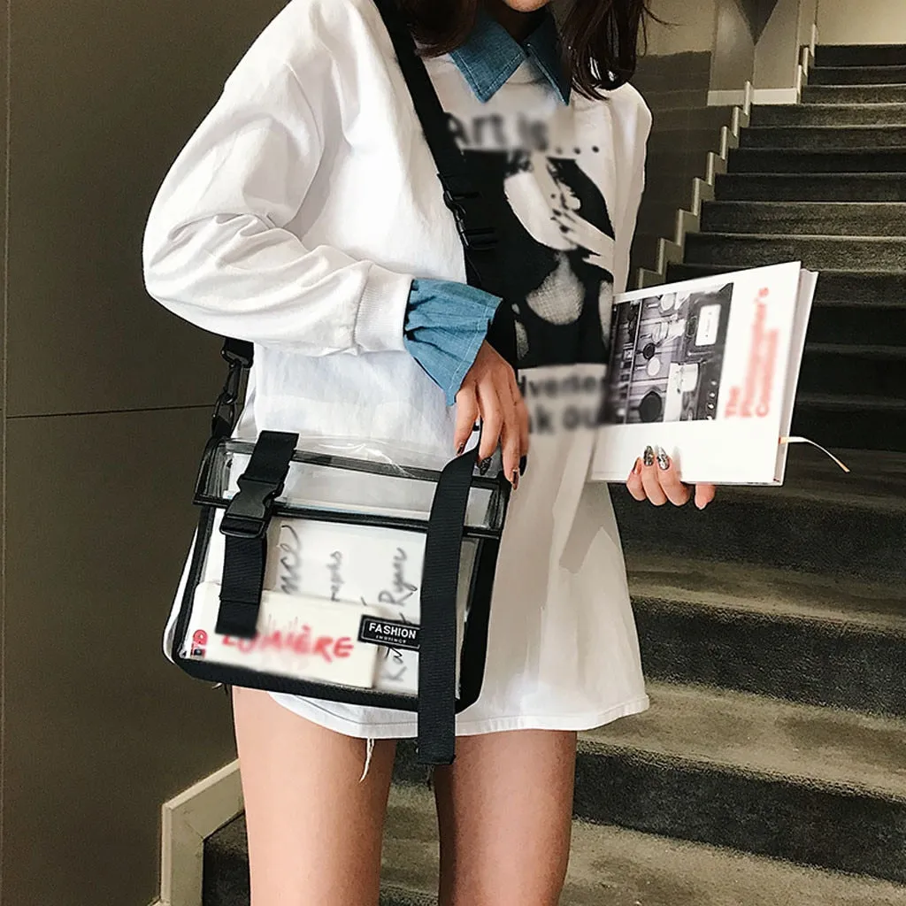 Messenger Bag Transparent - Street Shoulder Messenger Bag