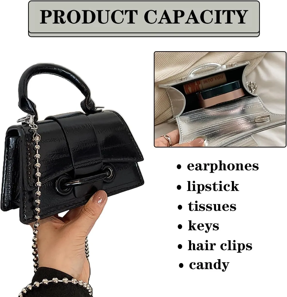 Mini Crossbody Bags Women's Y2K Purses Top Handle Crossbody Bag Clutch Shoulder Handbag for Cocktail Party Prom Wedding