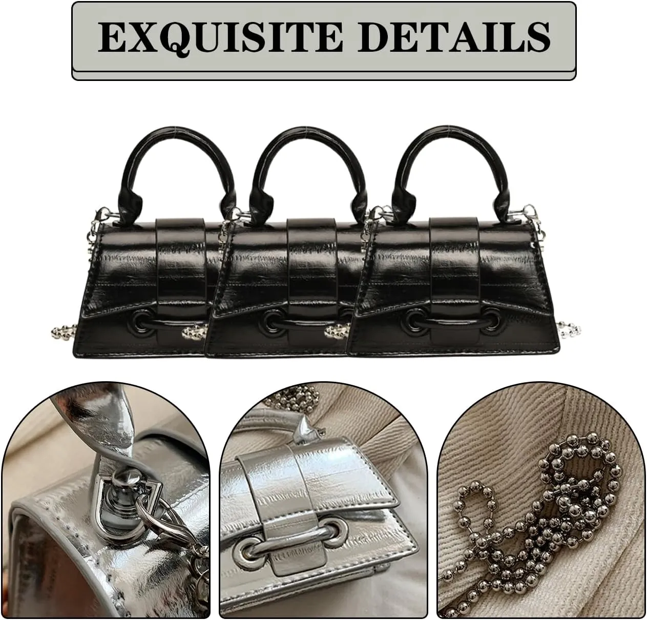 Mini Crossbody Bags Women's Y2K Purses Top Handle Crossbody Bag Clutch Shoulder Handbag for Cocktail Party Prom Wedding