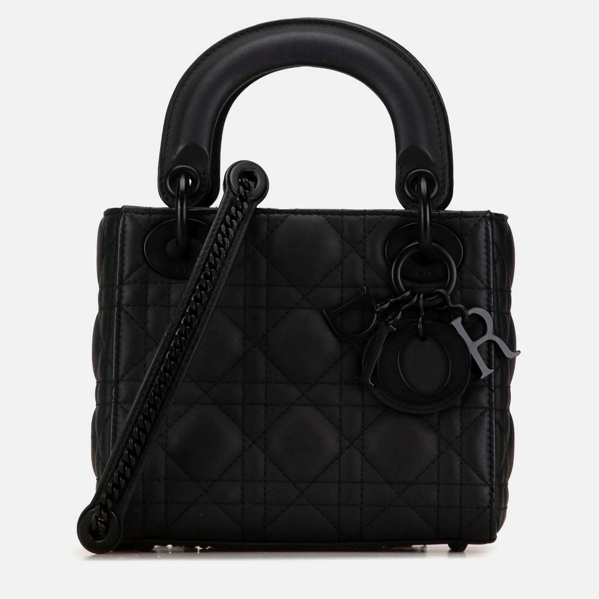 Mini Ultra Matte Calfskin Cannage Lady Dior