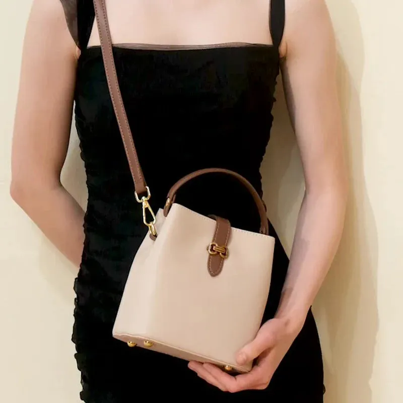 Mugrs™ Leather Bucket Bag Crossbody Bag Handbag Advanced Simplicity