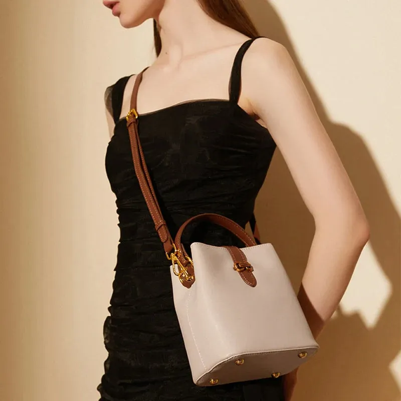 Mugrs™ Leather Bucket Bag Crossbody Bag Handbag Advanced Simplicity